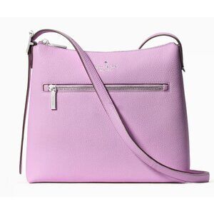 New Kate Spade 454 Large Swingpack Buckle Crossbody Pebble Leather Wisteria